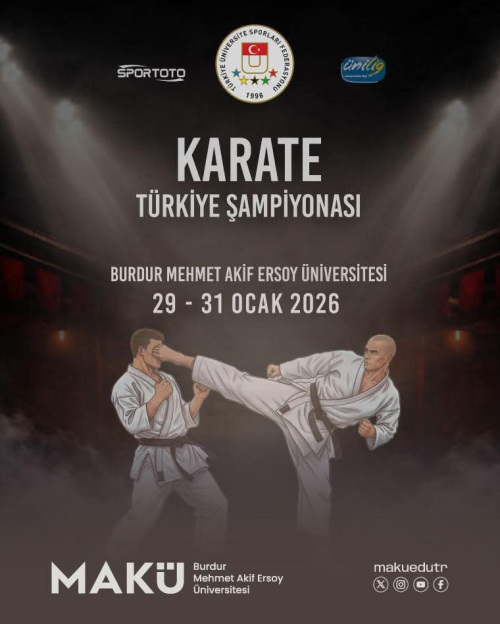 The Inter-University Karate Turkey Championship will be held at MAKÜ