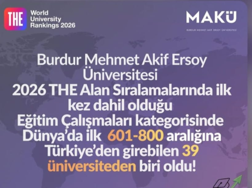 MAKÜ, Eğitim Çalışmaları alanında Dünya’da ilk 800’de