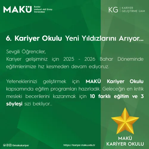 6. Career School is Looking for New Stars...