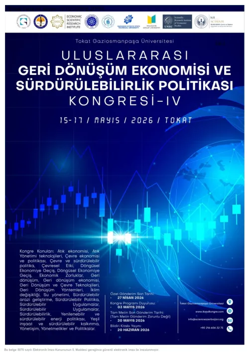 4. Uluslararası Geri Dönüşüm Ekonomisi ve Sürdürülebilirlik Politikası Kongresi