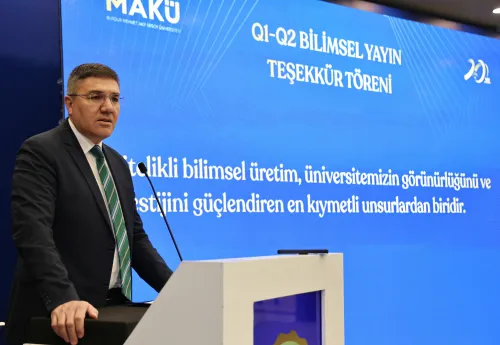 A ceremony was held at MAKÜ to thank for publications in Q1 and Q2 categories