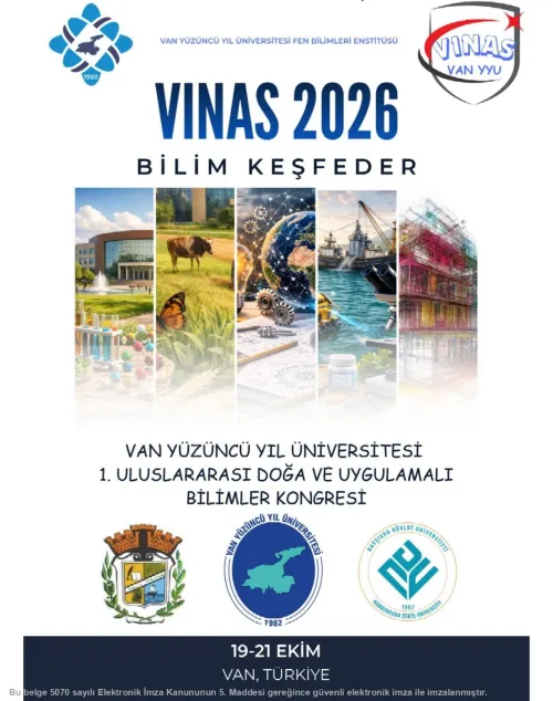 Van Yüzüncü Yıl Üniversitesi 1. Uluslararası Doğa ve Uygulamalı Bilimler Kongresi