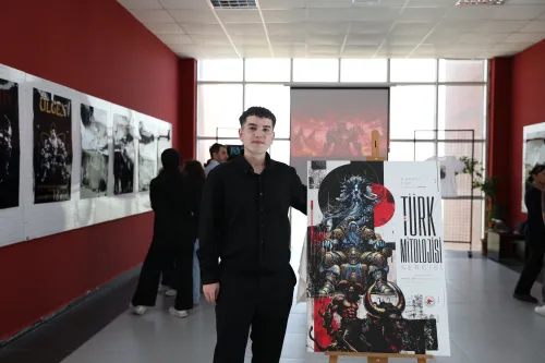 Genç sanatçıdan Türk Mitolojisini canlandıran sergi