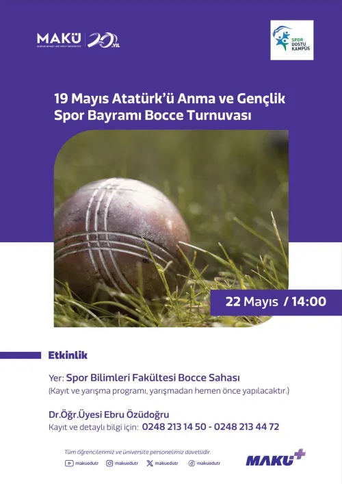 19 Mayıs Atatürk'ü Anma ve Gençlik Spor Bayramı Bocce Turnuvası