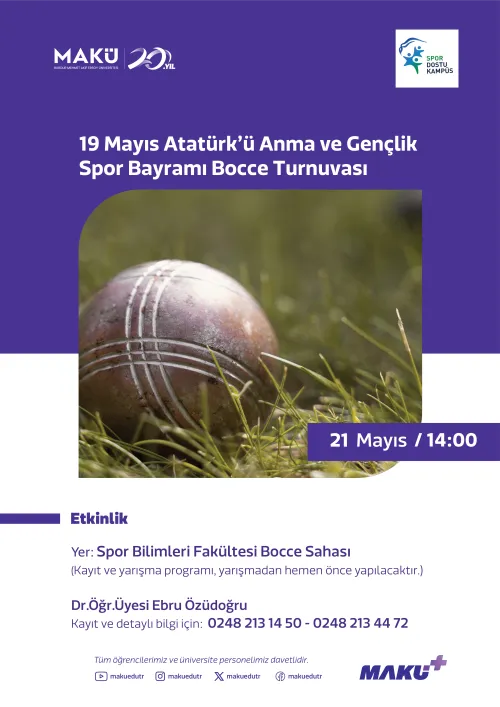 19 Mayıs Atatürk'ü Anma ve Gençlik Spor Bayramı Bocce Turnuvası