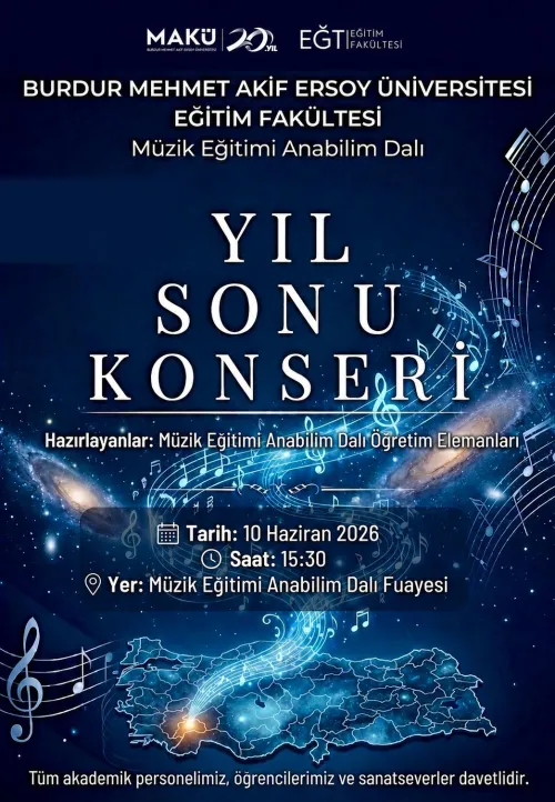 MAKÜ Eğitim Fakültesi Müzik Eğitimi Anabilim Dalı Yıl Sonu Konseri