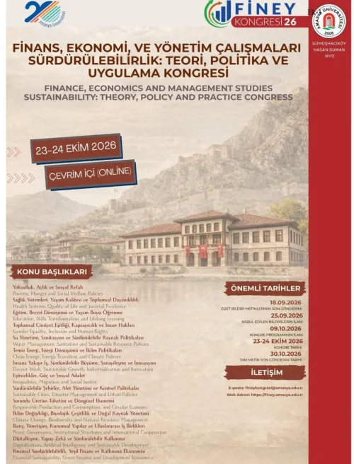 Finance, Economics and Management Studies - Sustainability: Theory, Policy and Practice Congress (FINEY 2026)