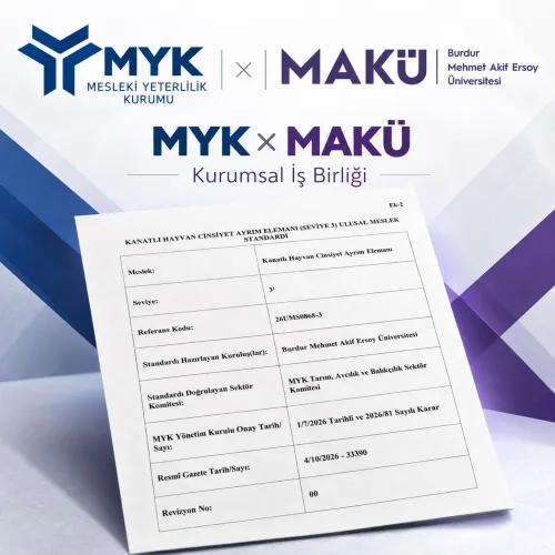 MAKÜ’den tarım ve hayvancılık sektörüne üç yeni ulusal meslek standardı