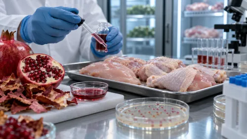 Nar kabuğu özütü tavuk etinde Salmonella riskini azaltmaya yardımcı olabilir